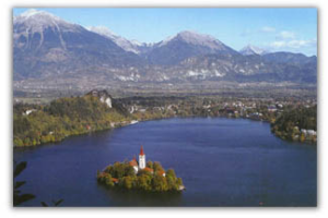 Lake, Island and Mountains, Bled